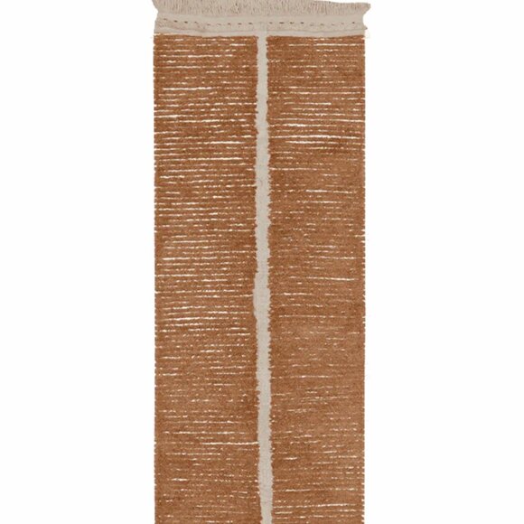 REVERSIBLE WASHABLE RUG RUNNER DUETTO TOFFEE - Picture 1 of 2